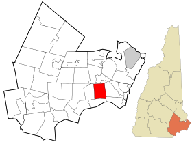 Rockingham County New Hampshire incorporated and unincorporated areas Kensington highlighted.svg