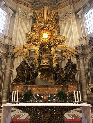 <span class="mw-page-title-main">Chair of Saint Peter</span> Artwork / throne in St Peters, Rome