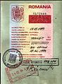 Romania: transit visa issued in 1994