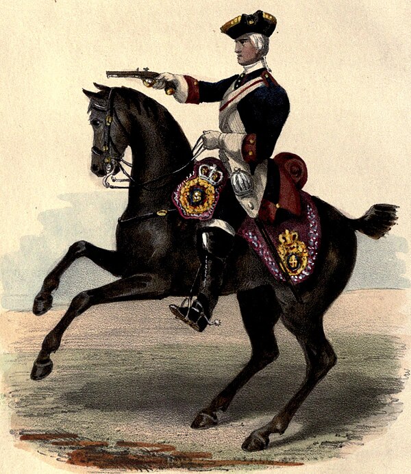 Trooper of the Royal Horse Guards in 1742