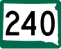 Highway 240 marker