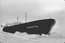 SS Manhattan during a 1969 transit through the Northwest Passage. SS Manhattan.jpg