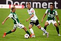 * Nomination Thorsten Schick (SK Sturm Graz, center) in fight with the SV Mattersburg players Michael Perlak (left) and Vitaljis Maksimenko (right). --Steindy 00:06, 4 October 2021 (UTC) * Promotion  Support Good quality. --Knopik-som 01:51, 4 October 2021 (UTC)