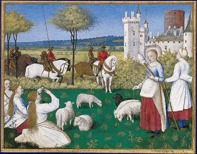 Saint Margaret attracts the attention of the Roman prefect, by Jean Fouquet from an illuminated manuscript