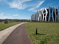 * Nomination Walking track on the Green Ring of Vitoria-Gasteiz and the local savings bank headquarter. Basque Country, Spain. --Basotxerri 19:45, 24 February 2016 (UTC) * Promotion Good composition which gives a good focus to the main object --Michielverbeek 20:23, 24 February 2016 (UTC)