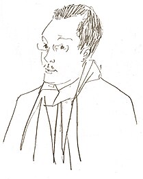Teckning föreställande Samuel Paty (1973–2020).