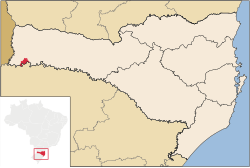 Localização de Mondaí em Santa Catarina