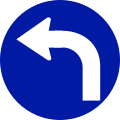 Turn left ahead