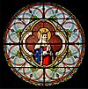 Rose window of saint Joan of Valois, church of Sauzé-Vaussais, Deux-Sèvres