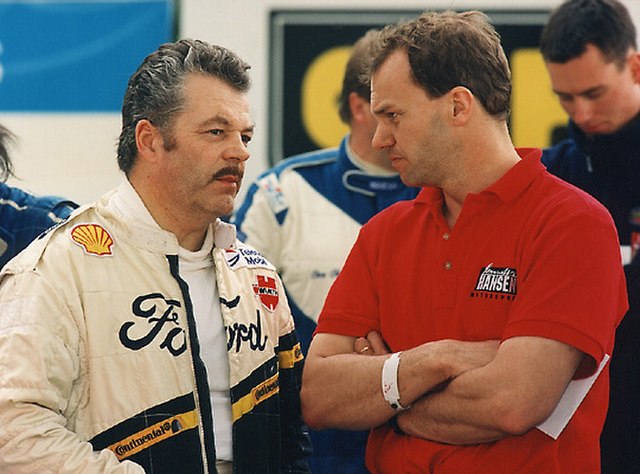 These two drivers wrote rallycross history: Martin Schanche (left; 6 ERC titles) and archrival Kenneth Hansen (14 ERC titles)