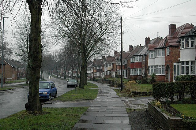 Semi-detached houses in Hall Green.
