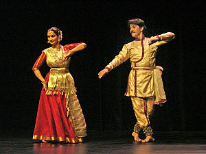 Kathak classical dance form, from Bhojpur region Sharmila Sharma et Rajendra Kumar Gangani 2.jpg