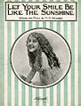 Sheet music cover - LET YOUR SMILE BE LIKE THE SUNSHINE (1920).jpg
