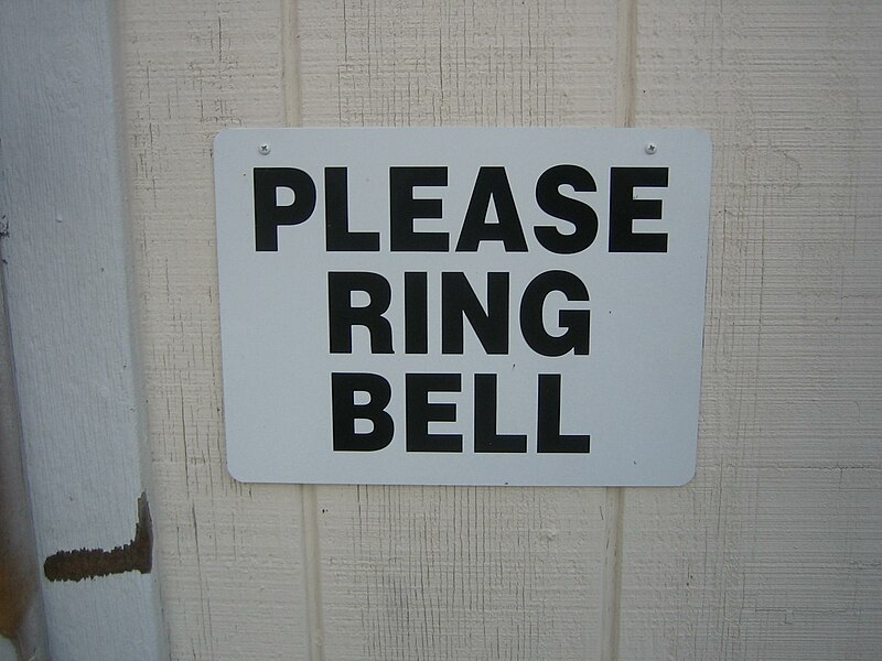 File:Sign saying Please Ring Bell.jpg