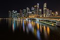 Skyline of the Central Business District of Singapore with Esplanade Bridge.jpg