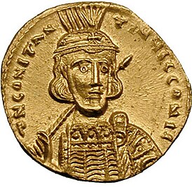 Монета с портретом Константина IV