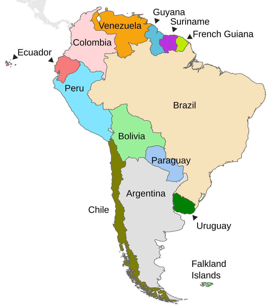 South american country. Страна Бразилия на карте Южной Америки. Бразилия на карте Южной Америки. Карта Южной Америки со странами. Государства Южной Америки на карте.