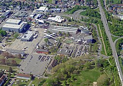 Aerial overview of the museum's grounds.