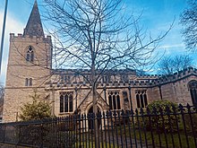 St Peter and St Paul's Church, Mansfield is a grade I* listed building. St Peter and St Paul's church, Mansfield.jpg