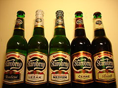 A selection of Starobrno beers