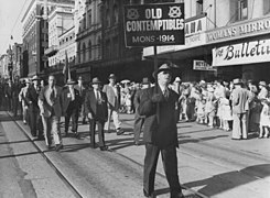 Herdenkingsmars te Brisbane in 1954