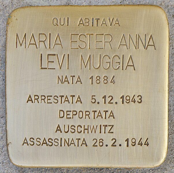 Datei:Stolperstein für Maria Ester Anna Levi Muggia (Venice).jpg