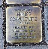 Stolperstein für Philipp Schmulewitz, Salzer Straße 15–17, Schönebeck (Elbe)
