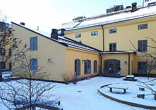 Storgatan 23, gården, f.d. byggnad för Östermalms brandstation.