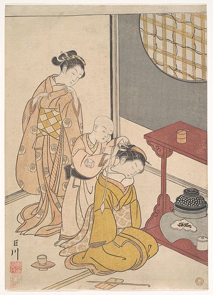 File:Suzuki Harunobu - Zashiki Hakkei - Night Rain on the Daisu.jpg