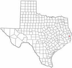 Location of Kirbyville, Texas