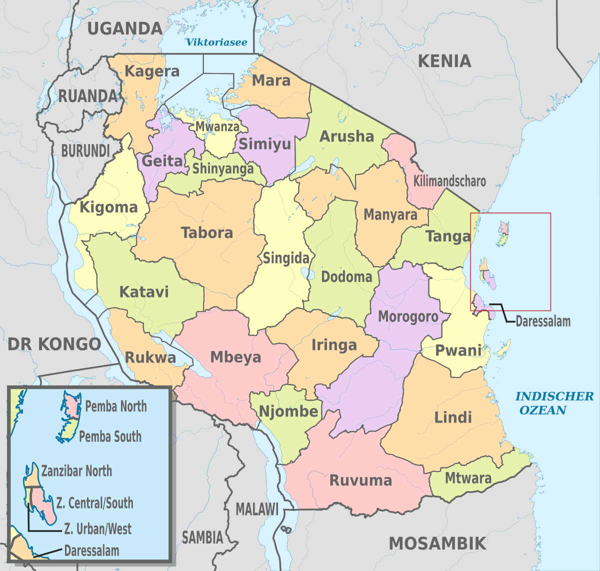 Subdivisions of Tanzania - Wikipedia