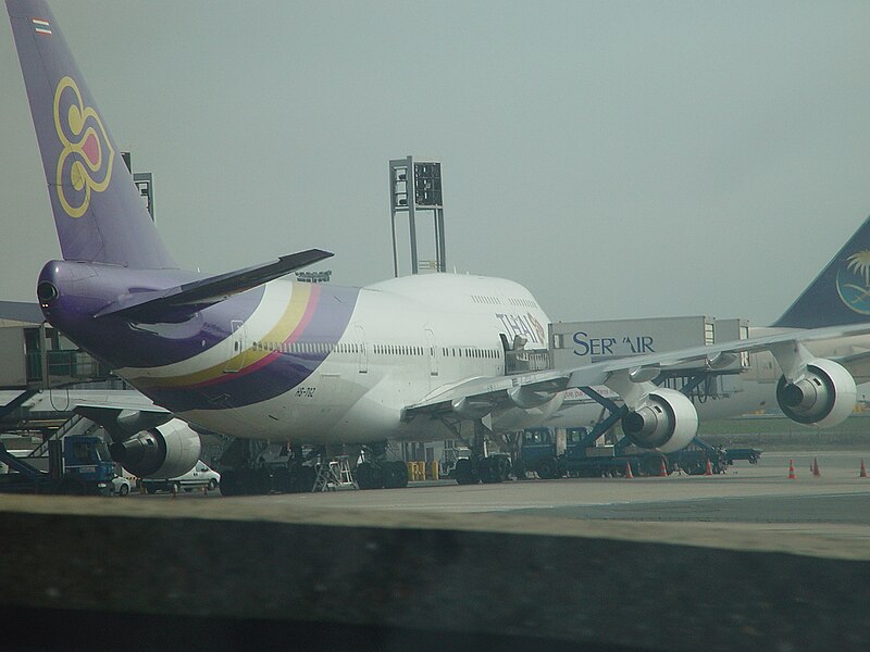 File:Thai Airways jet at Charles de Gaulle Airport.jpg