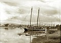 A boat in a bay with a watermark