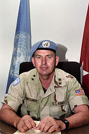 US Army officer Major General Thomas M. Montgomery, commander of the 12 July 1993 raid Thomas M. Montgomery.jpg