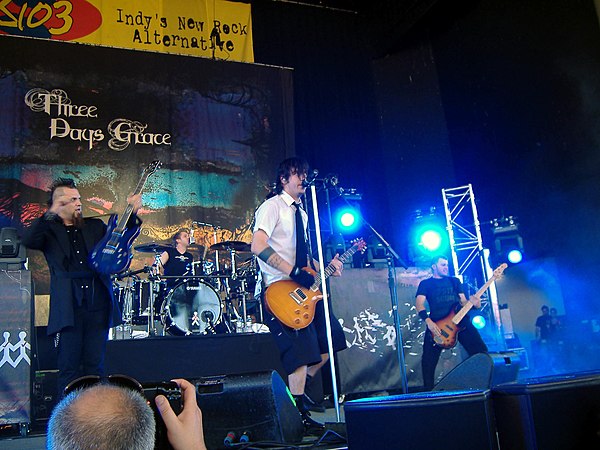 Three Days Grace performing in 2006