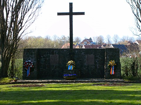 Monument in the Waldfriedhof at Timmendorfer Strand to 810 victims of Cap Arcona