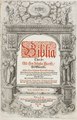 Titelsida till Gustav II Adolfs bibel på svenska från 1618 - Skoklosters slott - 93185 (page 1 crop).tif