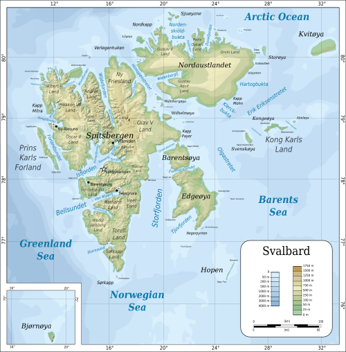 Svalbard Adaları'nın haritası ⓘ