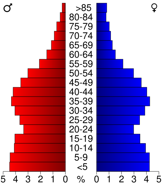 File:USA Kane County, Illinois age pyramid.svg