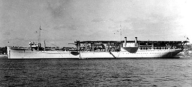 First US Aircraft Carrier USS Langley after Conversion into an Aircraft Transporter
