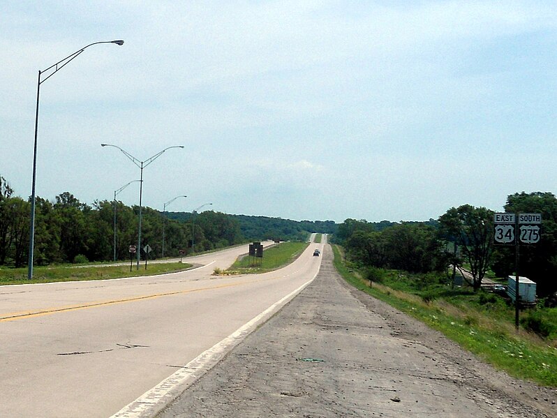 File:US 34 and US 275, Mills County, Iowa.jpg
