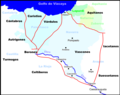 Mapa de los Caristios, Várdulos, Vascones y Aquitanos
