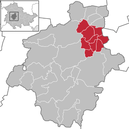 Kaart van Verwaltungsgemeinschaft Nesseaue