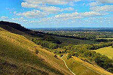 View from Westmeston Bostall footpath, Western Brow.jpg