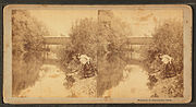 Miniatuur voor Bestand:View of a covered bridge, by Cremer, James, 1821-1893.jpg