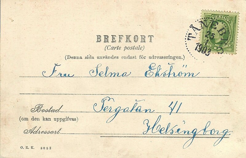 File:Vykort Tånebro cirka 1900 frimärke poststämplat.jpg