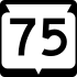 Markierung des State Trunk Highway 75