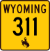 Wyoming Highway 311 marker