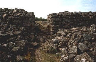 Part of the stone wall