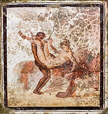 Wall painting - love making - Pompeii - Napoli MAN 27697.jpg